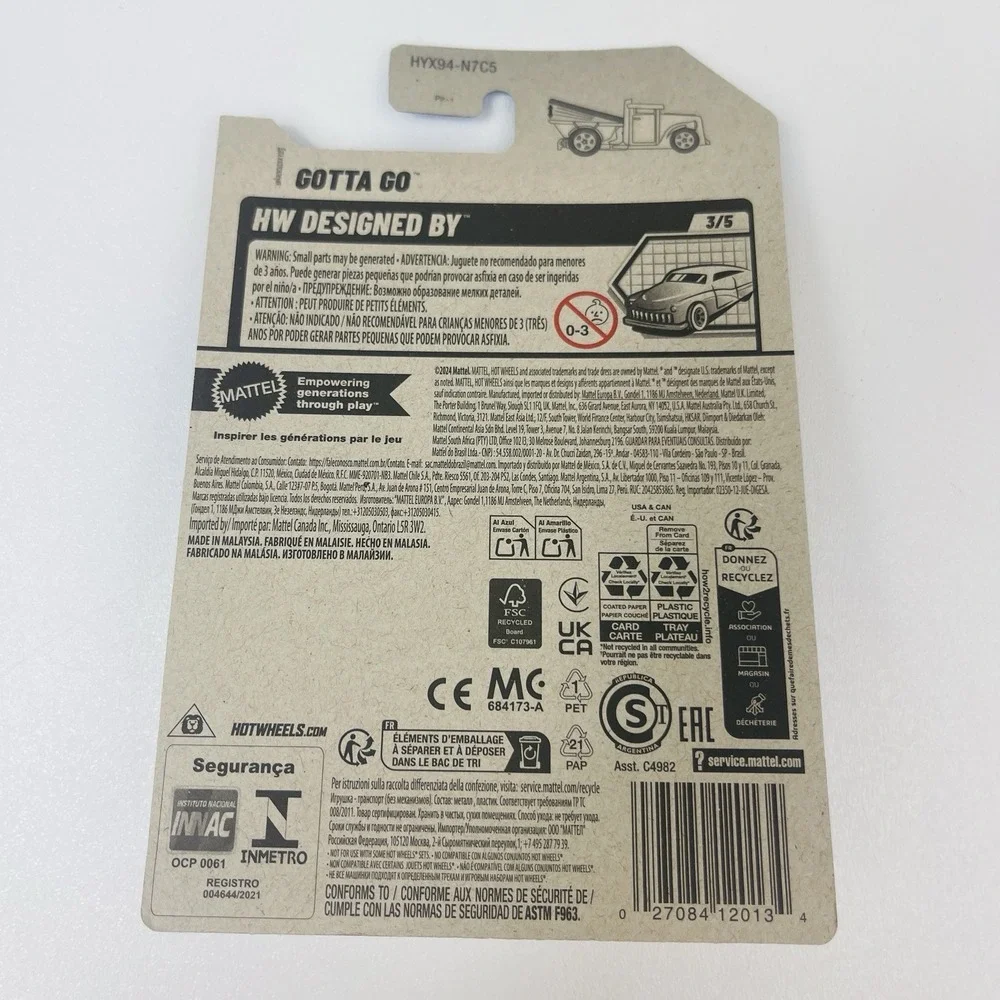 2025 Hot Wheels Mainline Case L Gotta Go - International Card